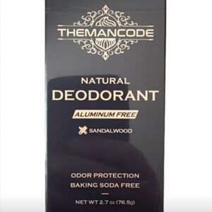 The Man Code Sandalwood Deodorant - Naturally Better, No Baking Soda or Aluminum